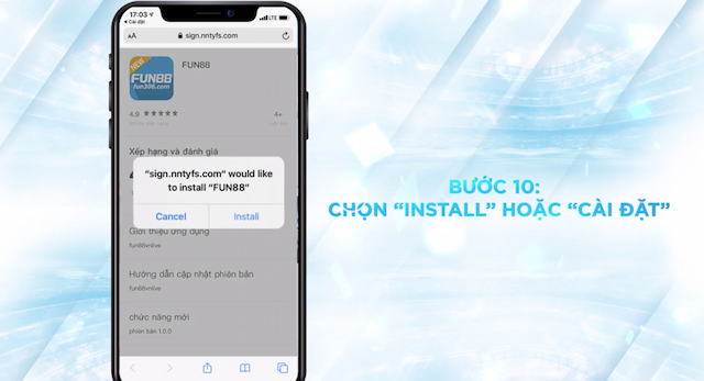 Chọn "Install" hoặc "Cài đặt"