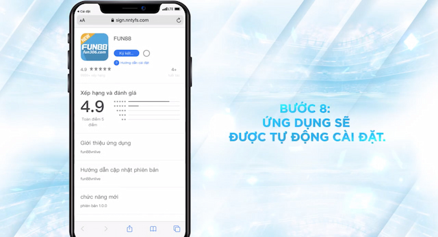 Ap Fun88 sẽ được cài đặt tự động